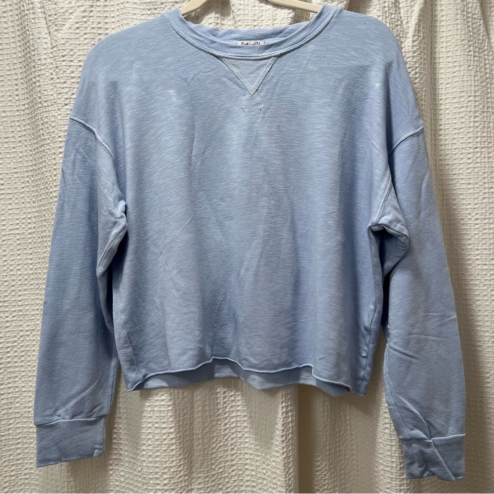 Splendid Blue Relaxed Long Sleeve Lightweight Sweater